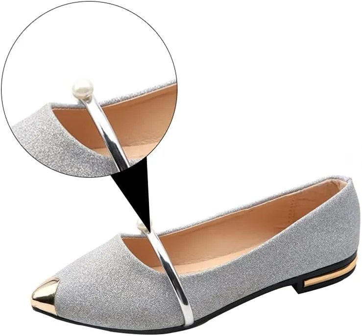 1Pair Pearl Pumps Wall Decor Woman Single Shoes Node Flats for Women Pointed Toe Flat Sandals Dress Shoes Womens Flats Kitchen Decor Home Decor Knee high Summer Cotton Shoes Miss