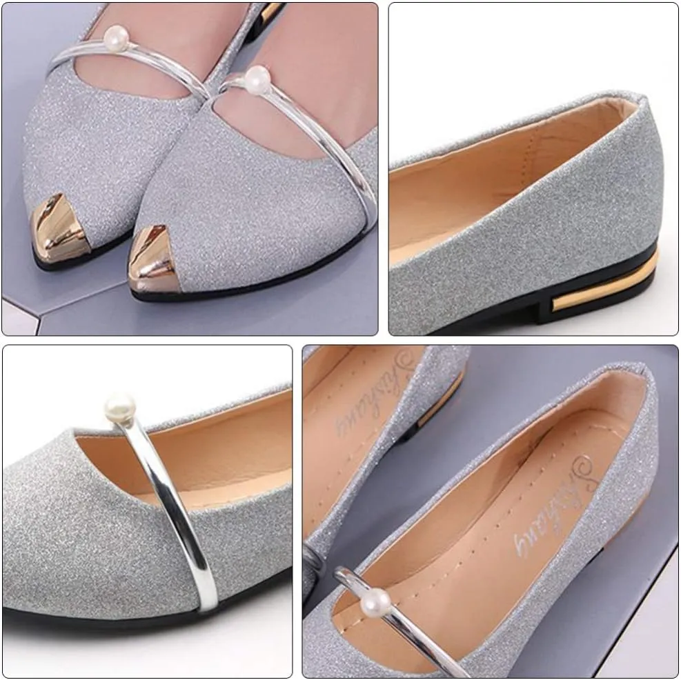 1Pair Pearl Pumps Wall Decor Woman Single Shoes Node Flats for Women Pointed Toe Flat Sandals Dress Shoes Womens Flats Kitchen Decor Home Decor Knee high Summer Cotton Shoes Miss