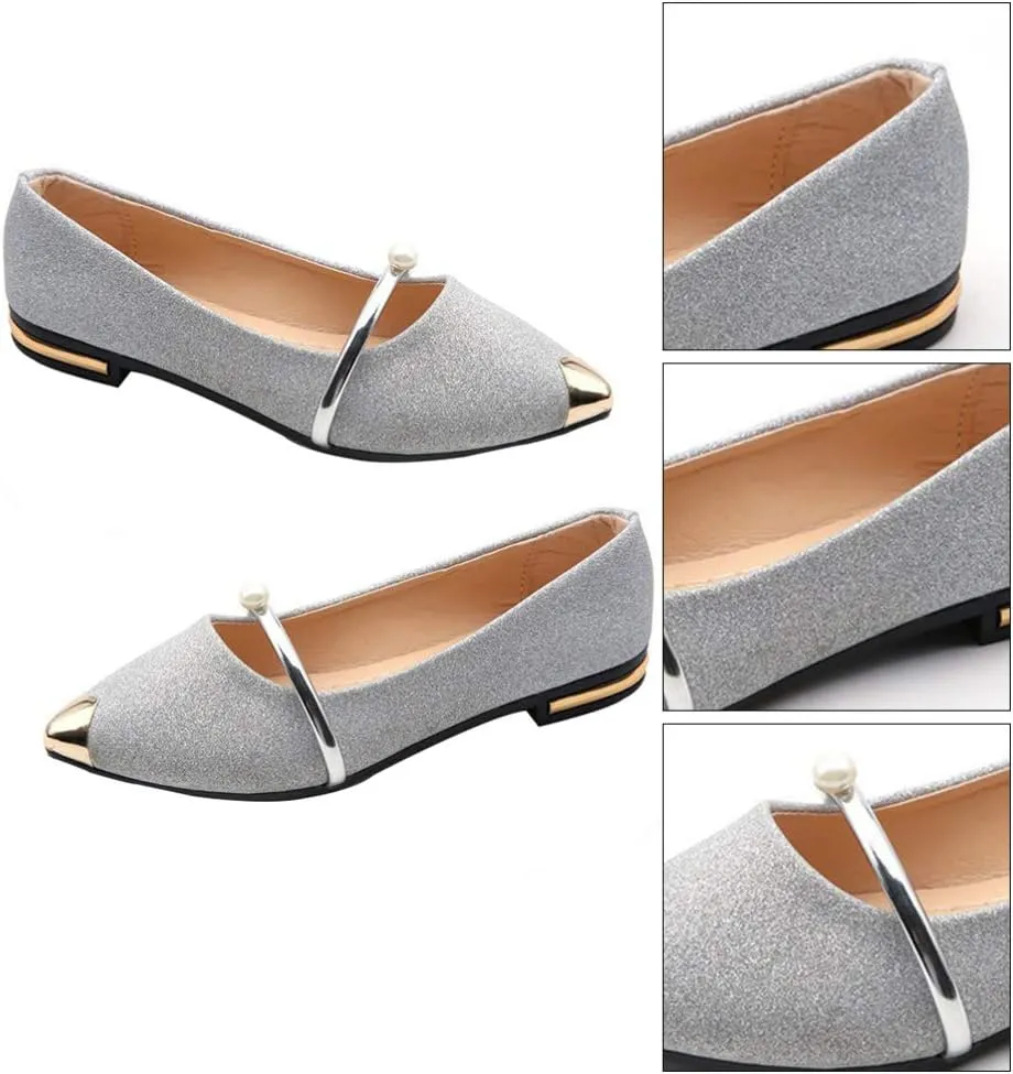 1Pair Pearl Pumps Wall Decor Woman Single Shoes Node Flats for Women Pointed Toe Flat Sandals Dress Shoes Womens Flats Kitchen Decor Home Decor Knee high Summer Cotton Shoes Miss