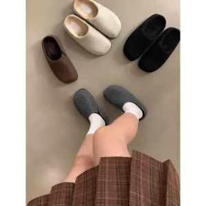 2025  Casual bag head, half drag Birkenstocks, platform women's shoes, half pack of cool slippers, all-match loafers in autumn and winter, single shoes