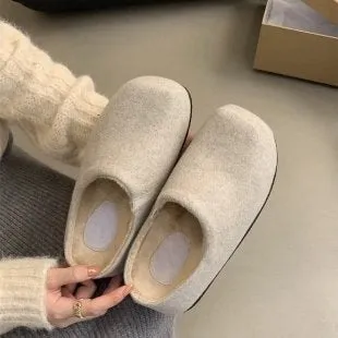 2025  Casual bag head, half drag Birkenstocks, platform women's shoes, half pack of cool slippers, all-match loafers in autumn and winter, single shoes