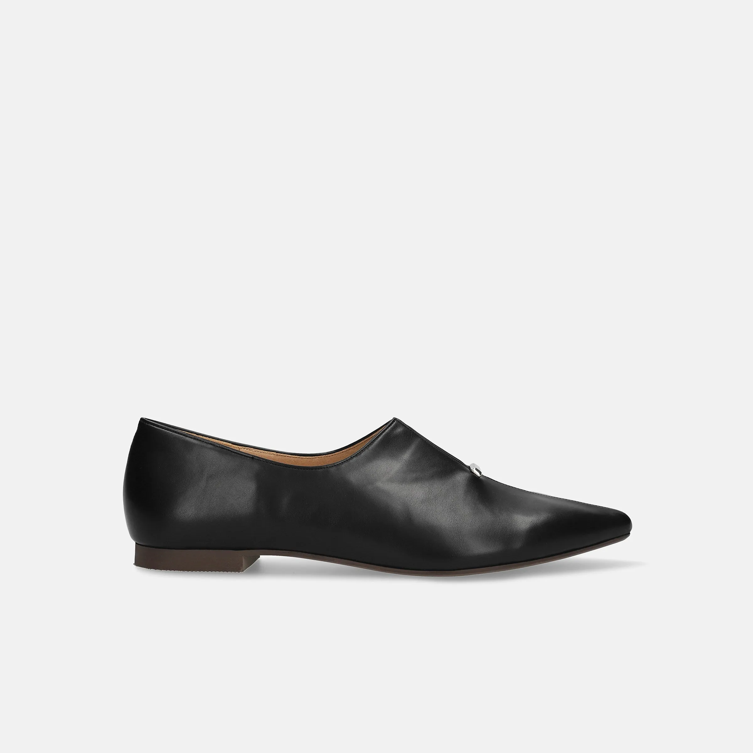 25% OFF: 2024SS: Metal Stud Slit Flat Shoes (4795) Black