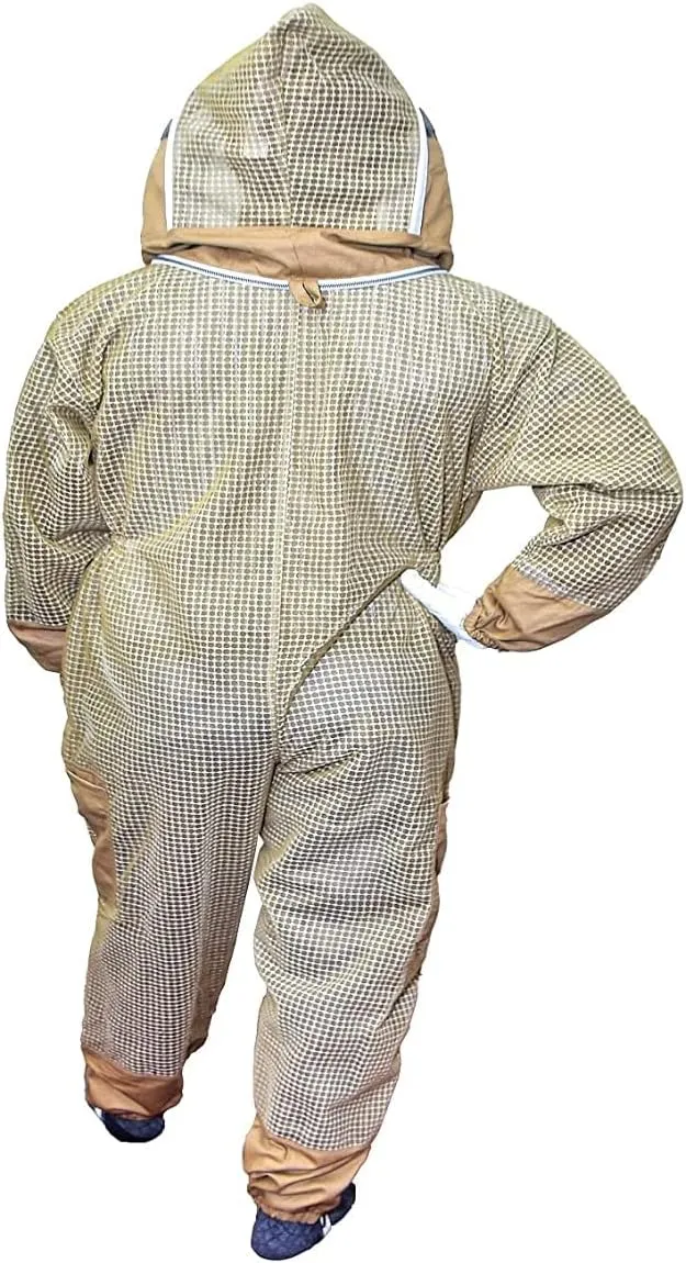3 Layer Bee Suit With Fencing Veil And One Pair Gloves Ventilated Sting Proof Beekeeping Suit For Beekeepers