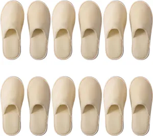 6-9 Pairs Spa Slippers, Non Slip Disposable Slippers For Guest, Washable Reusable, Which Can Be Used As Women Men, House, Indoor, Bathroom, Bedroom, Hotel, Bride Slippers