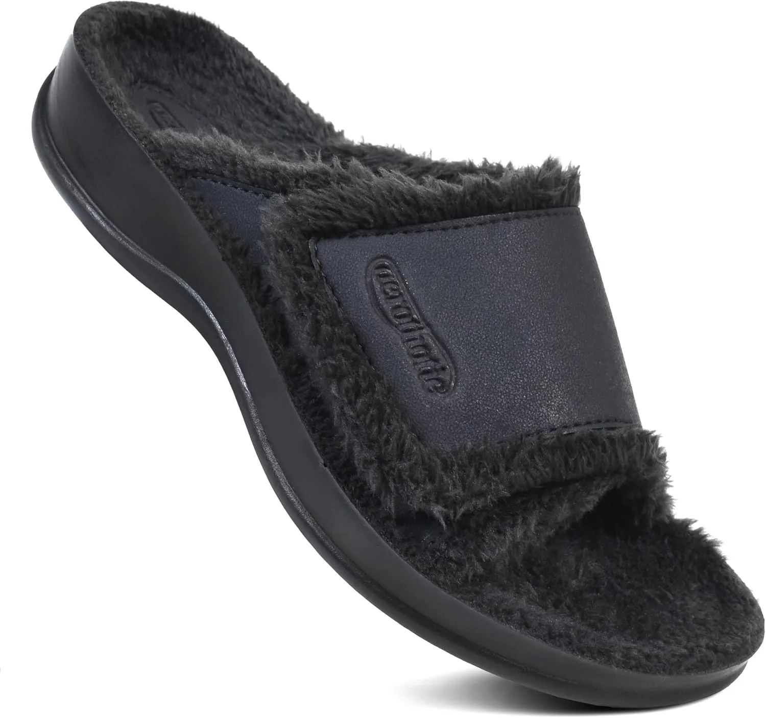 AEROTHOTIC Orthopedic Slippers for Women Indoor and Outdoor House Shoes Fuzzy Slippers With Arch Support for Plantar Fasciitis Relief Bedroom Slippers Women