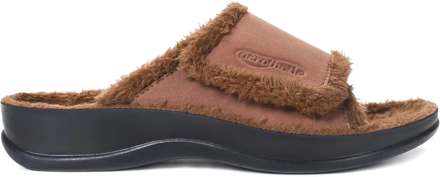 AEROTHOTIC Orthopedic Slippers for Women Indoor and Outdoor House Shoes Fuzzy Slippers With Arch Support for Plantar Fasciitis Relief Bedroom Slippers Women