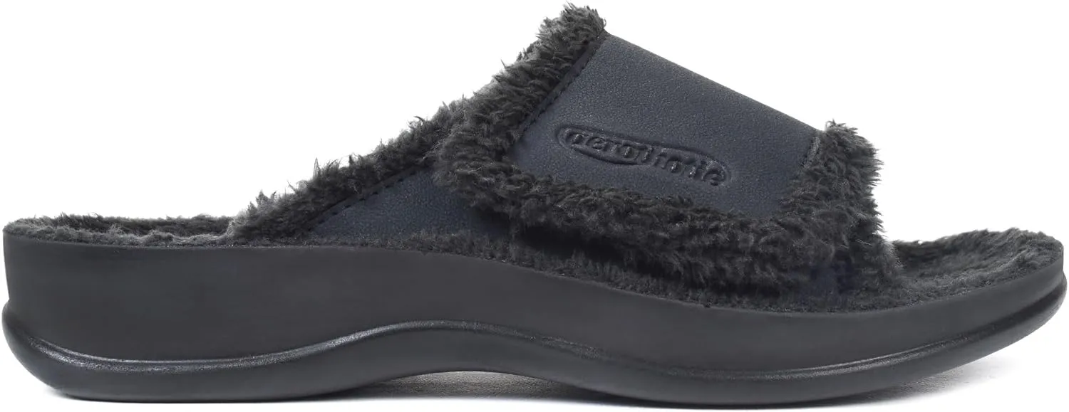 AEROTHOTIC Orthopedic Slippers for Women Indoor and Outdoor House Shoes Fuzzy Slippers With Arch Support for Plantar Fasciitis Relief Bedroom Slippers Women