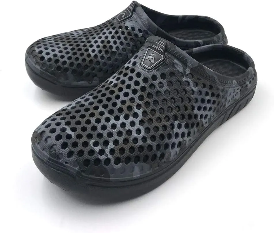 Amoji Unisex Camouflage Slippers Clogs Sandals