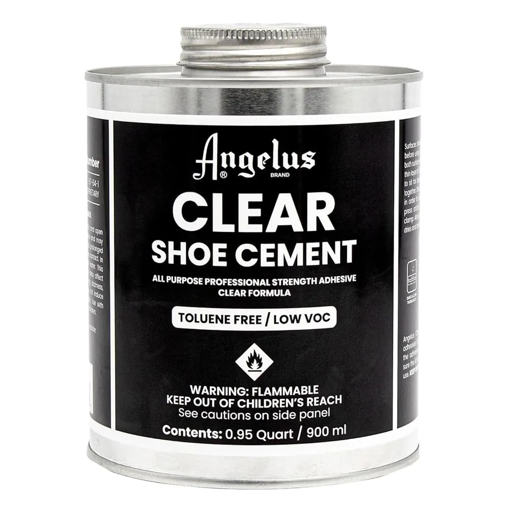 Angelus Shoe Glue 32oz - Industrial Strength Clear Sole Adhesive for Sneakers, Boots, & More, 1 Quart
