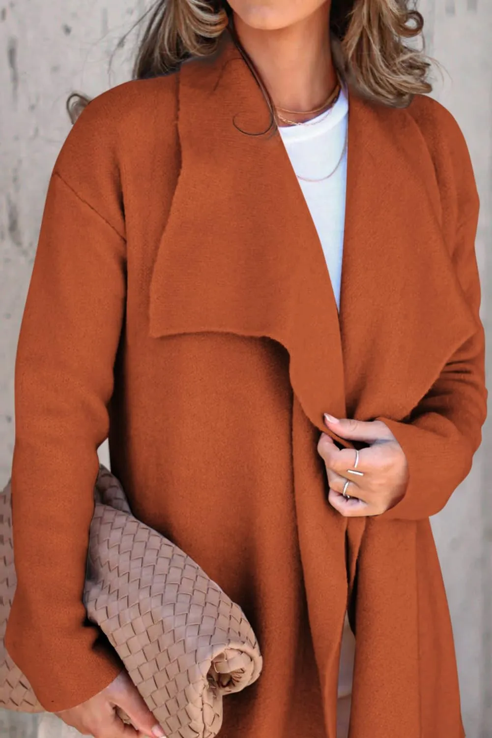 Angerella Women's Casual Long Sleeve Draped Open Front Knit Long Cardigan Sweater Outwear Coats with Pocket
