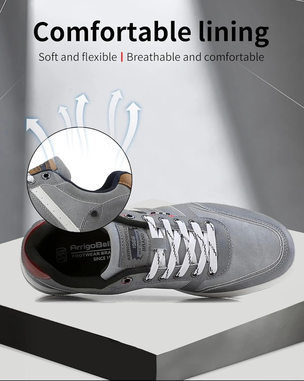 ARRIGO Bello Sneakers for Men Casual Shoes Low Top Comfortable Walking Shoes