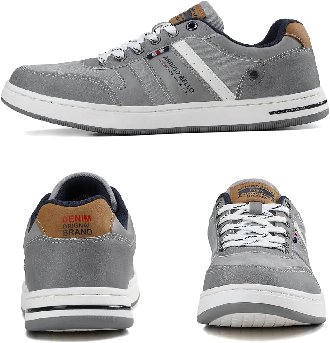 ARRIGO Bello Sneakers for Men Casual Shoes Low Top Comfortable Walking Shoes