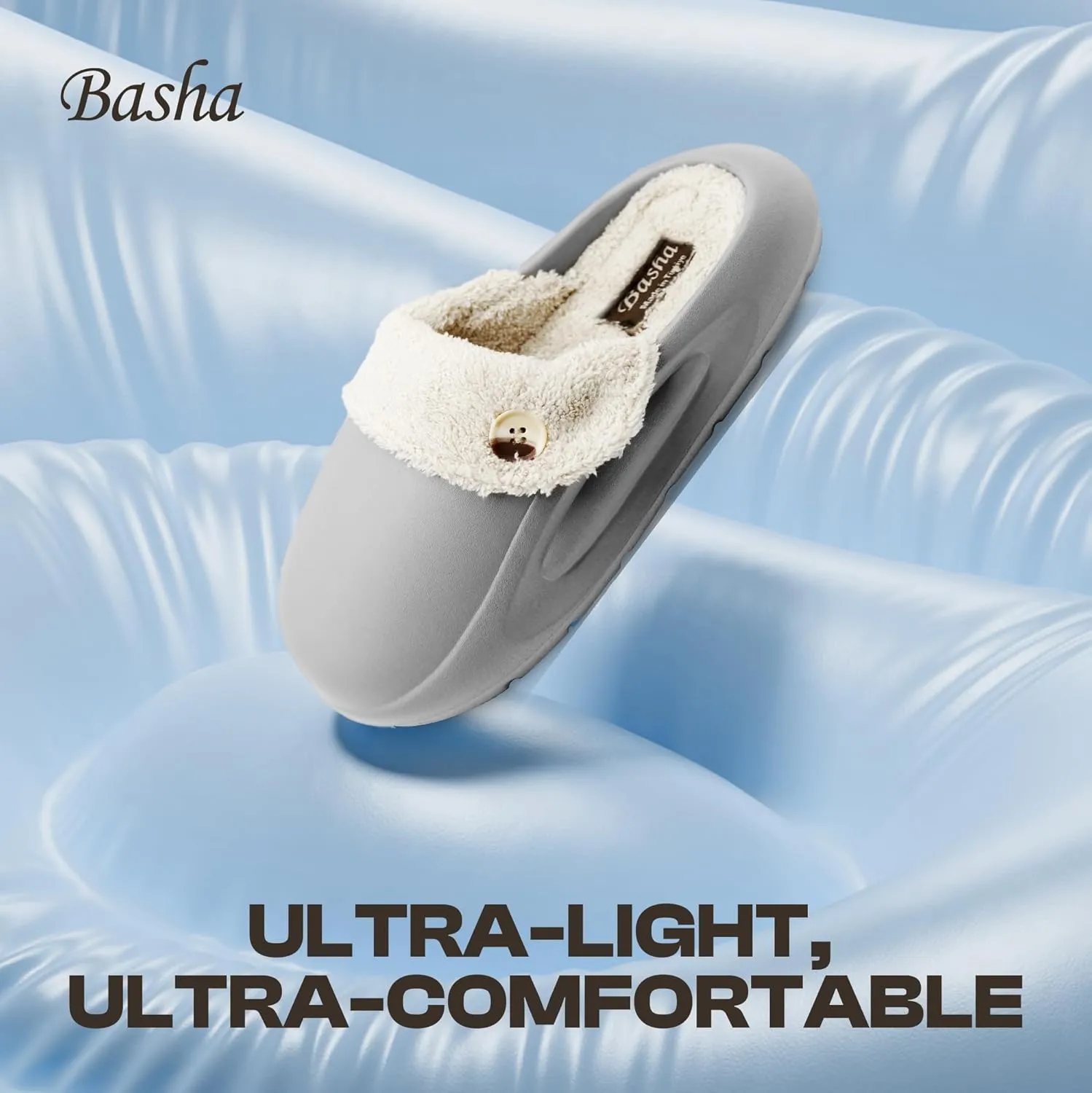 Basha Unisex Cozy Clogs Slippers Sandals for Men and Women, Great for Indoor, Super Cozy and Comfy Great for Winter Season with Fur Insoles
