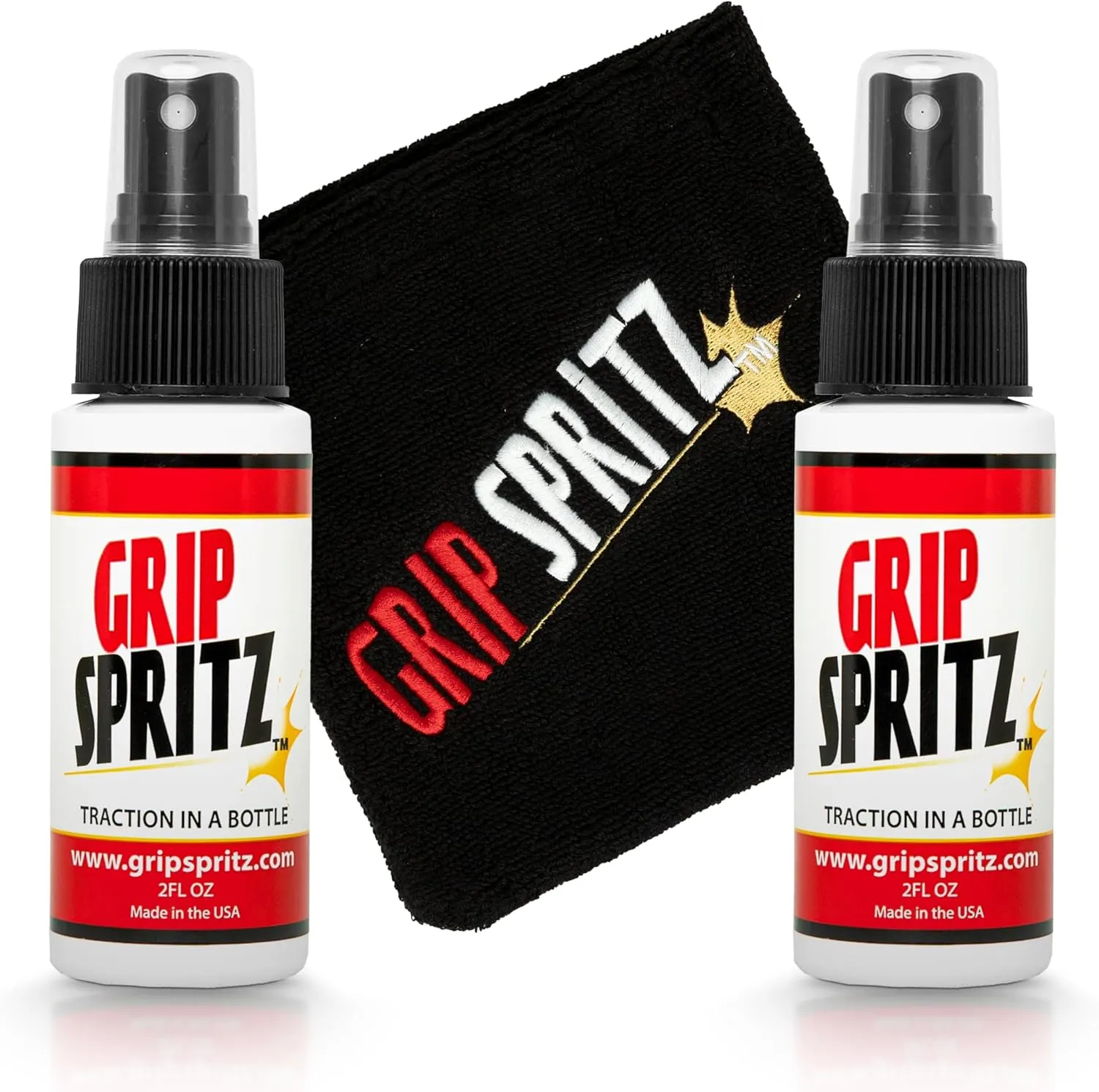 Basketball Court Shoe Grip Spray - Shoe Traction Enhancer - Elongates Shoe Life and Increase Performance - Year Round Bundle - Two Bottles of Sneaker Grip Spray Towel Clear