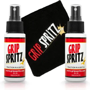 Basketball Court Shoe Grip Spray - Shoe Traction Enhancer - Elongates Shoe Life and Increase Performance - Year Round Bundle - Two Bottles of Sneaker Grip Spray Towel Clear