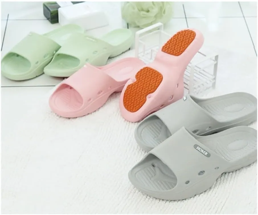 Bath Slippers Women's Summer Slippers - Soft EVA Indoor Bathroom Sandals for Showering and Indoor use(Green,7)