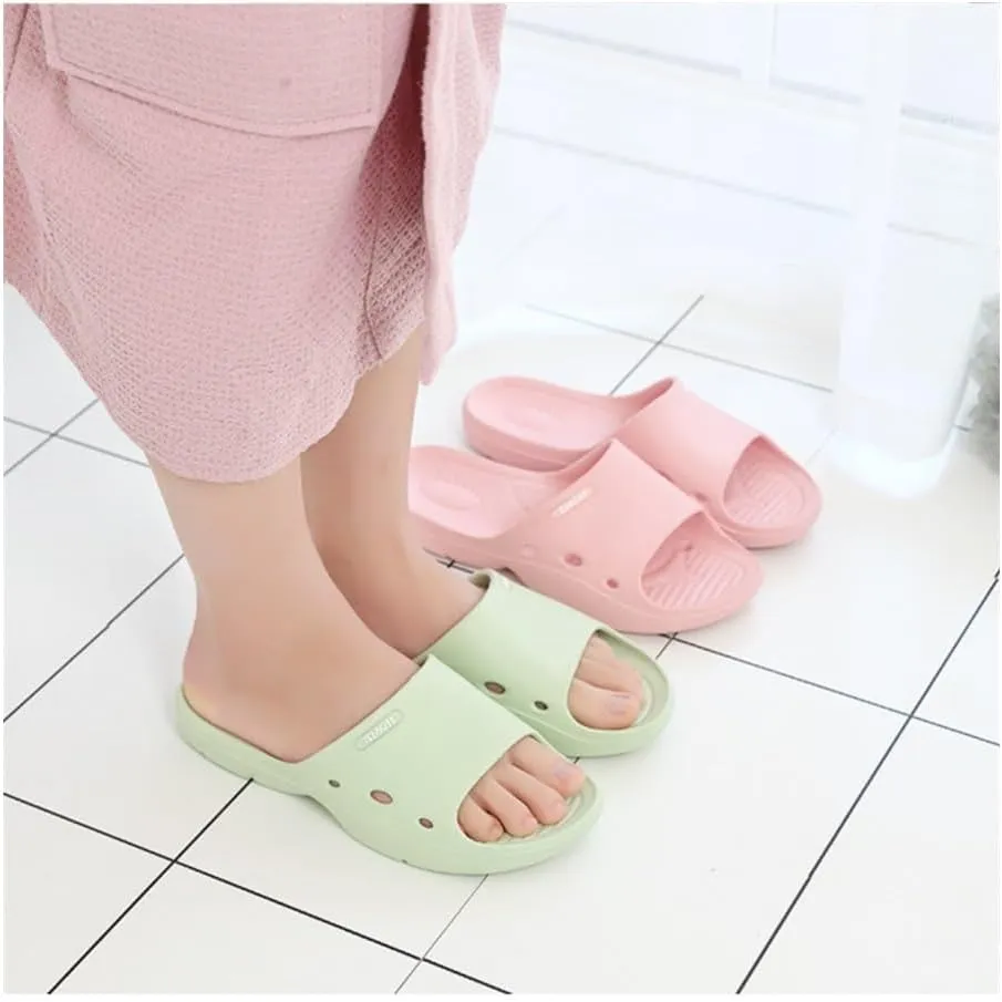 Bath Slippers Women's Summer Slippers - Soft EVA Indoor Bathroom Sandals for Showering and Indoor use(Green,7)