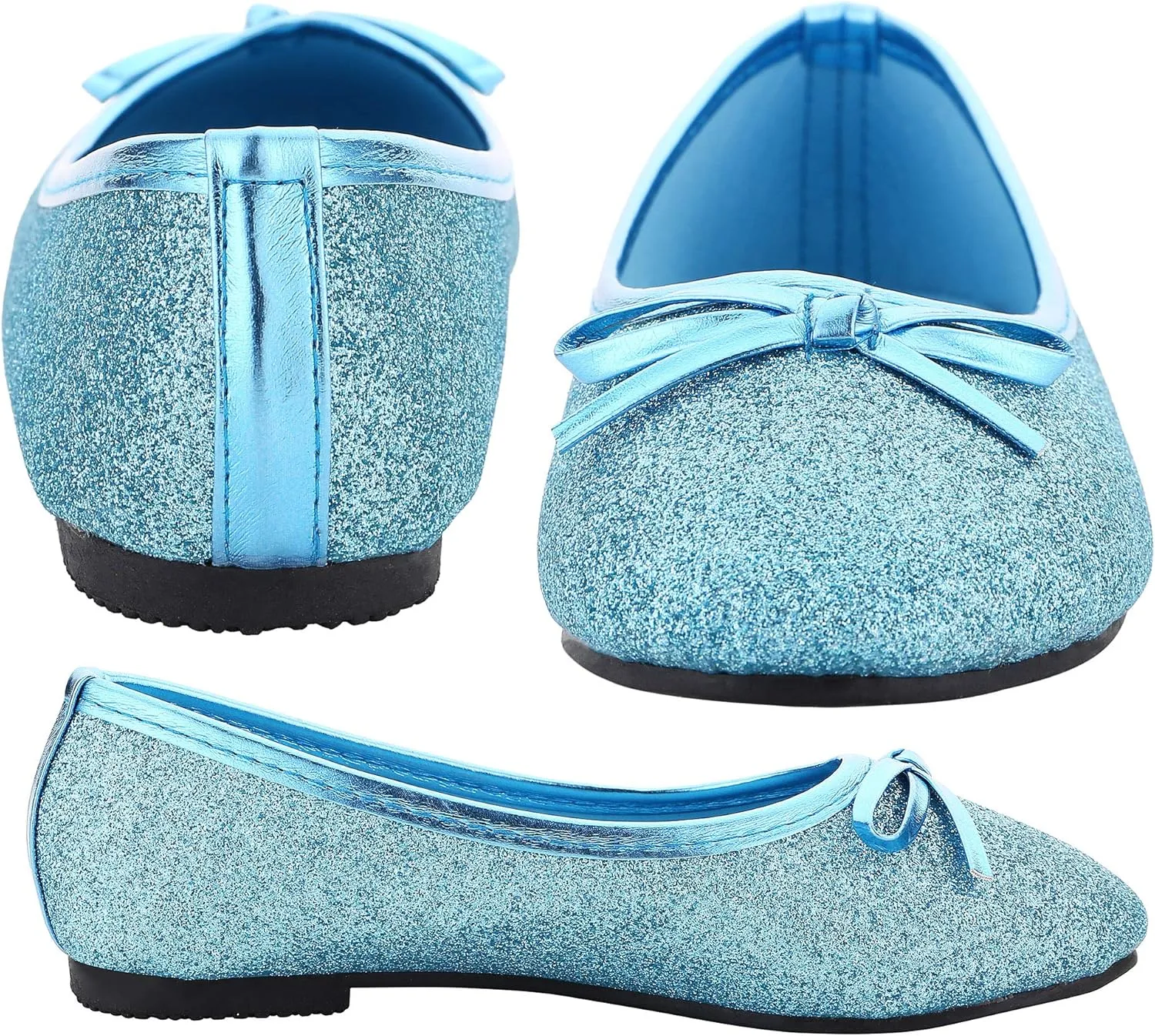 Bling Bling Glitter Fashion Slip On Children Ballet Flats Shoes for Little Kids Girls and Toddler Girl