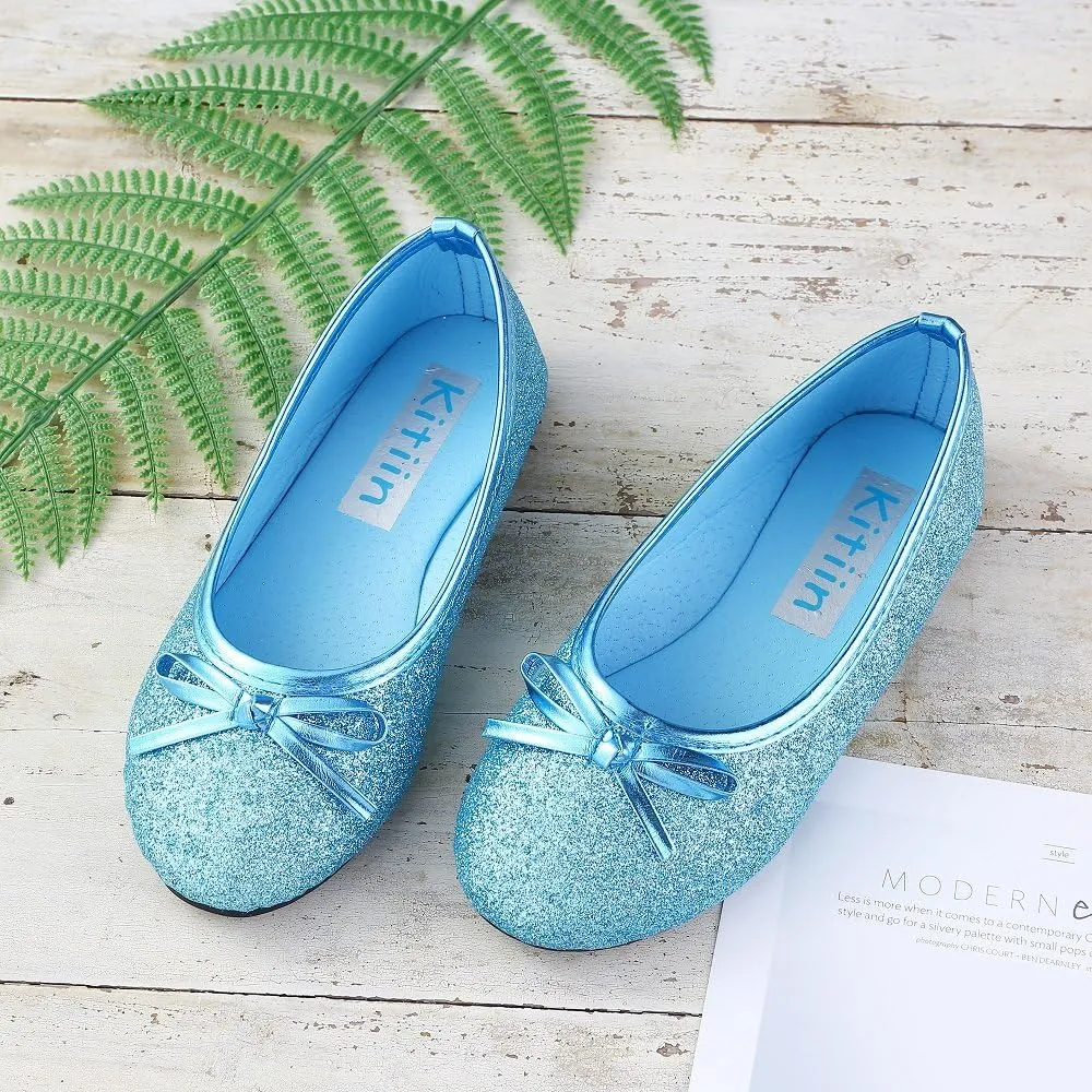 Bling Bling Glitter Fashion Slip On Children Ballet Flats Shoes for Little Kids Girls and Toddler Girl