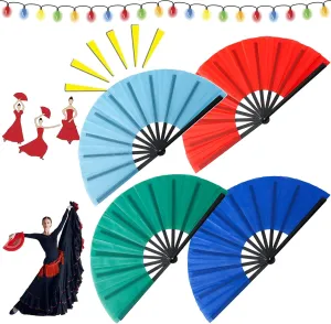 Boots on the Ground Fan, Boots on the Ground Hand Popping Fan, Popping Fans for Line Dancing, Clack Fans for Line Dancing, Fanes for Lines Dancings Bulk (4PCS-E)