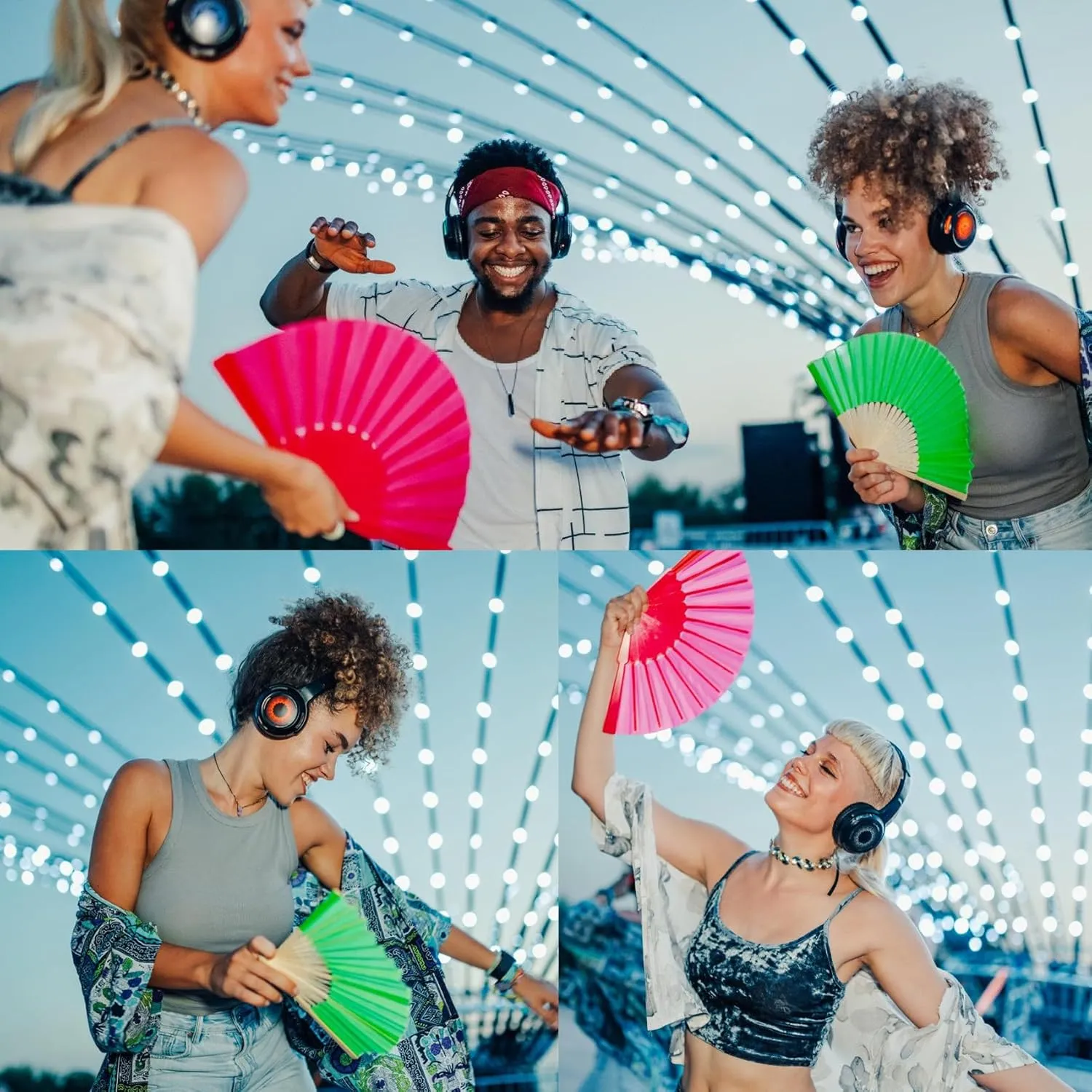 Boots on the Ground Fan, Boots on the Ground Hand Popping Fan, Popping Fans for Line Dancing, Clack Fans for Line Dancing, Fanes for Lines Dancings Bulk (4PCS-E)