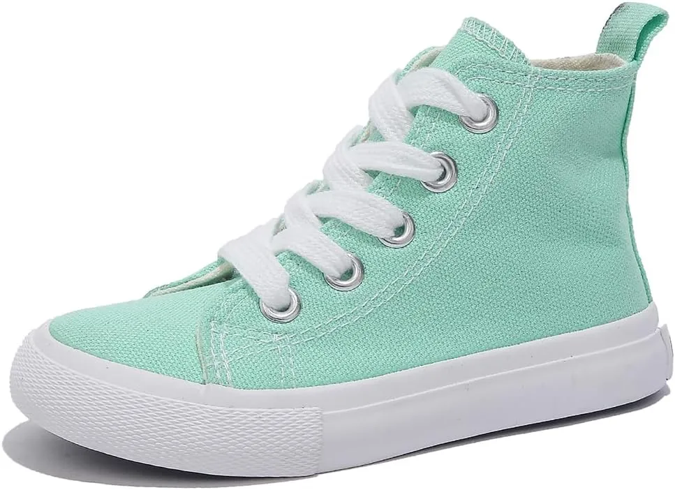 Boys & Girls High Top lace-up Kids' Espadrcanvas Shoes Back-to-School Season Little White Shoes Teen Classic Kids' Sneakers Tennis Shoes Baby Skate Shoes