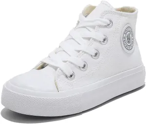 Boys & Girls High Top Zipper Kids' Espadrcanvas Shoes Back-to-School Season Little White Shoes Teen Classic Kids' Sneakers Tennis Shoes Baby Skate Shoes