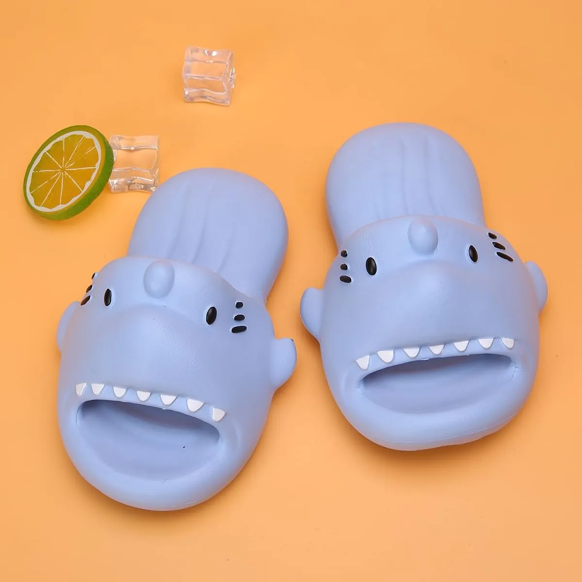 Boys Girl Slippers Non-Slip Novelty Open Toe Sandals Extremely Comfy Cushioned Thick Sole Cute Cartoon Shower Slides Indoor & Outdoor(Toddler/Little Kid/Big Kid)