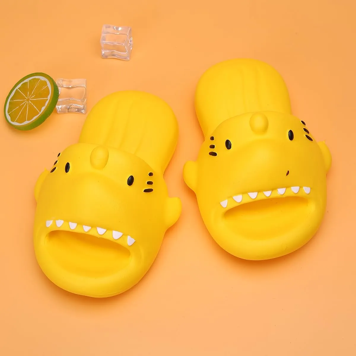 Boys Girl Slippers Non-Slip Novelty Open Toe Sandals Extremely Comfy Cushioned Thick Sole Cute Cartoon Shower Slides Indoor & Outdoor(Toddler/Little Kid/Big Kid)