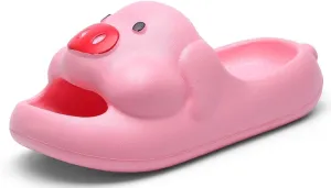 Boys Girl Slippers Non-Slip Novelty Open Toe Sandals Extremely Comfy Cushioned Thick Sole Cute Cartoon Shower Slides Indoor & Outdoor(Toddler/Little Kid/Big Kid)