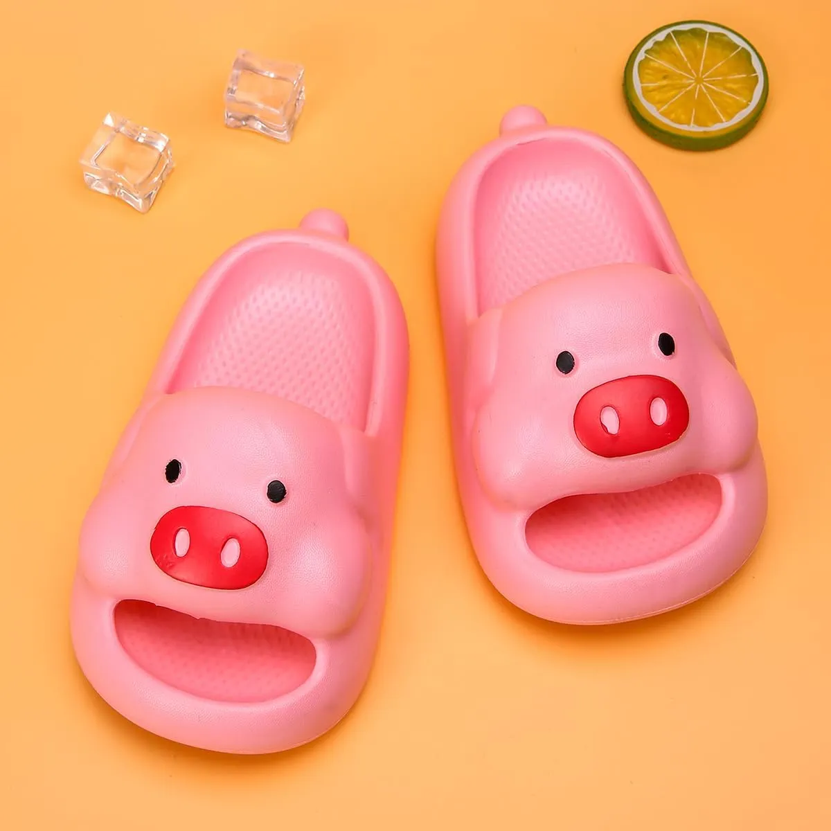 Boys Girl Slippers Non-Slip Novelty Open Toe Sandals Extremely Comfy Cushioned Thick Sole Cute Cartoon Shower Slides Indoor & Outdoor(Toddler/Little Kid/Big Kid)