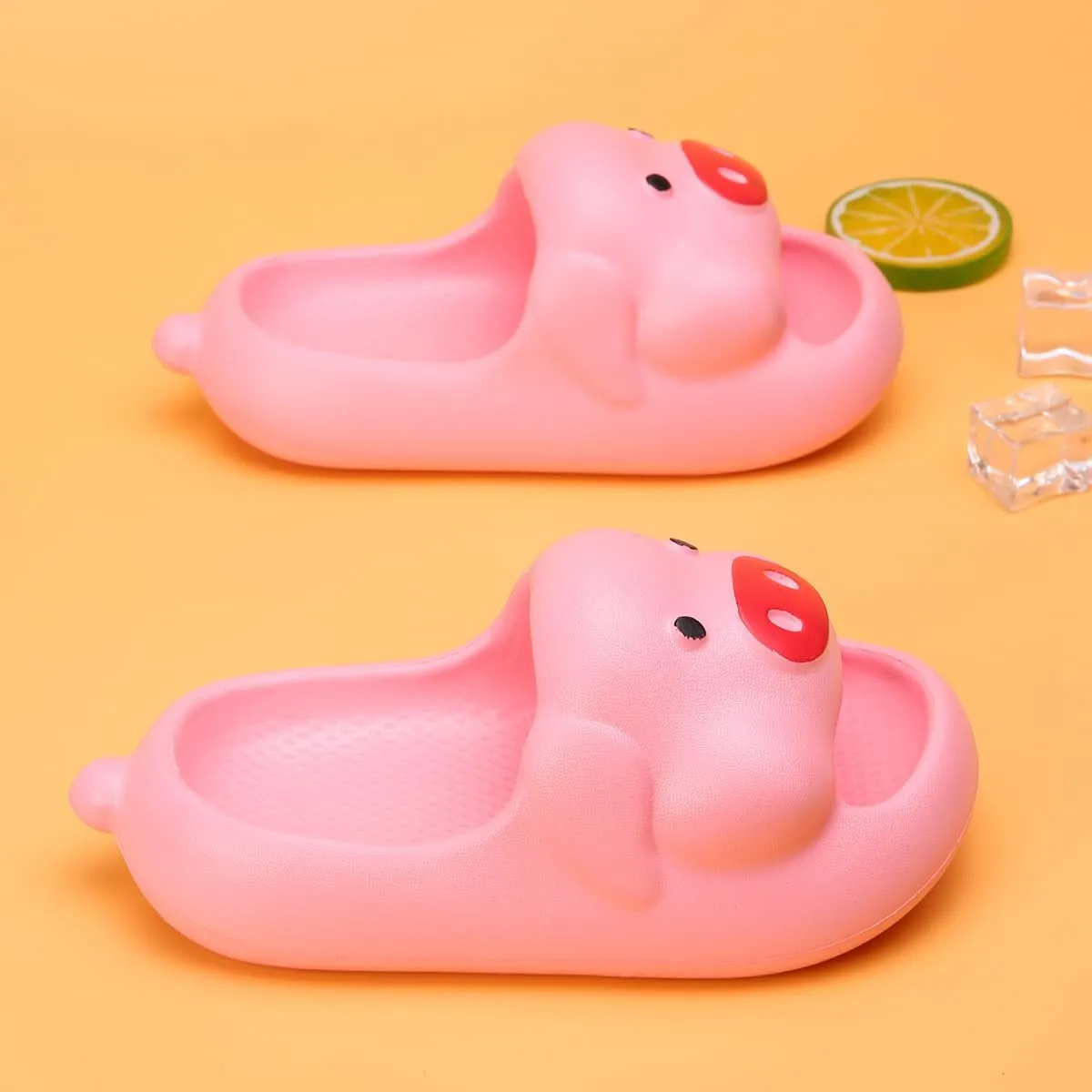 Boys Girl Slippers Non-Slip Novelty Open Toe Sandals Extremely Comfy Cushioned Thick Sole Cute Cartoon Shower Slides Indoor & Outdoor(Toddler/Little Kid/Big Kid)