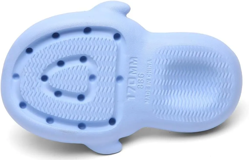 Boys Girl Slippers Non-Slip Novelty Open Toe Sandals Extremely Comfy Cushioned Thick Sole Cute Cartoon Shower Slides Indoor & Outdoor(Toddler/Little Kid/Big Kid)