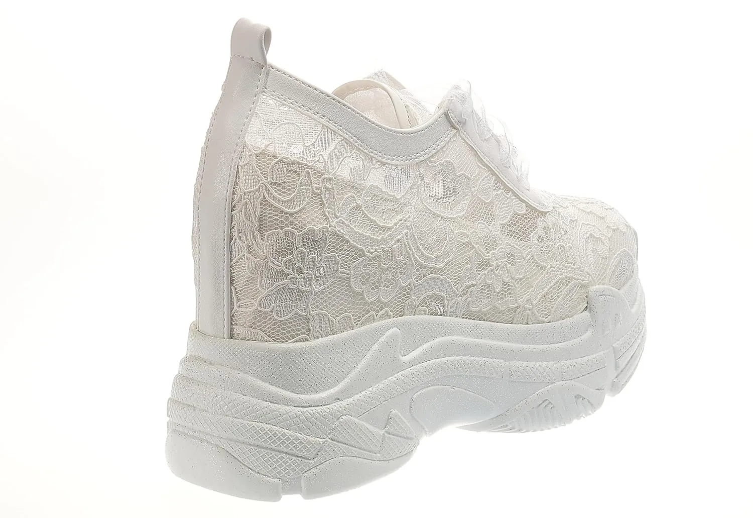 Bridal Shoes for Brides Internal Hidden Heel Comfortable 12cm (4 INC) heel height perfect comfort wide fit Sneakers personalized shoe (39 EUR / 8,5 US)