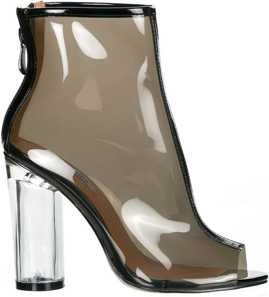 Cape Robbin Benny-1 Womens Perspex Peep Toe Ankle Boots
