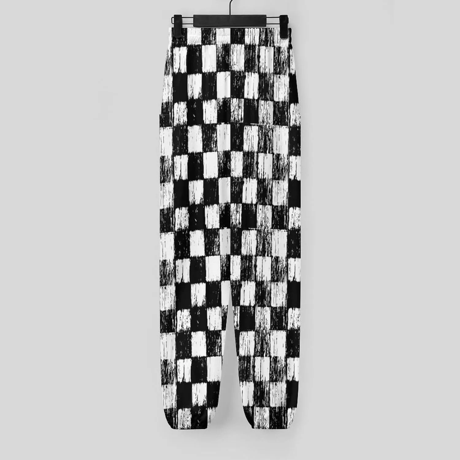 Checkerboard Grid Yoga Bloomers Womens Hippie Harem Pant Lantern Pants Elastic Gym Yoga Trousers Loose Casual Slacks
