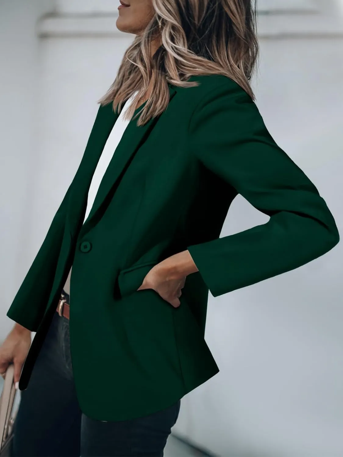 Cicy Bell Womens Casual Blazers Open Front Long Sleeve Work Office Suit Jackets Blazer