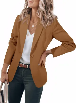 Cicy Bell Womens Casual Blazers Open Front Long Sleeve Work Office Suit Jackets Blazer