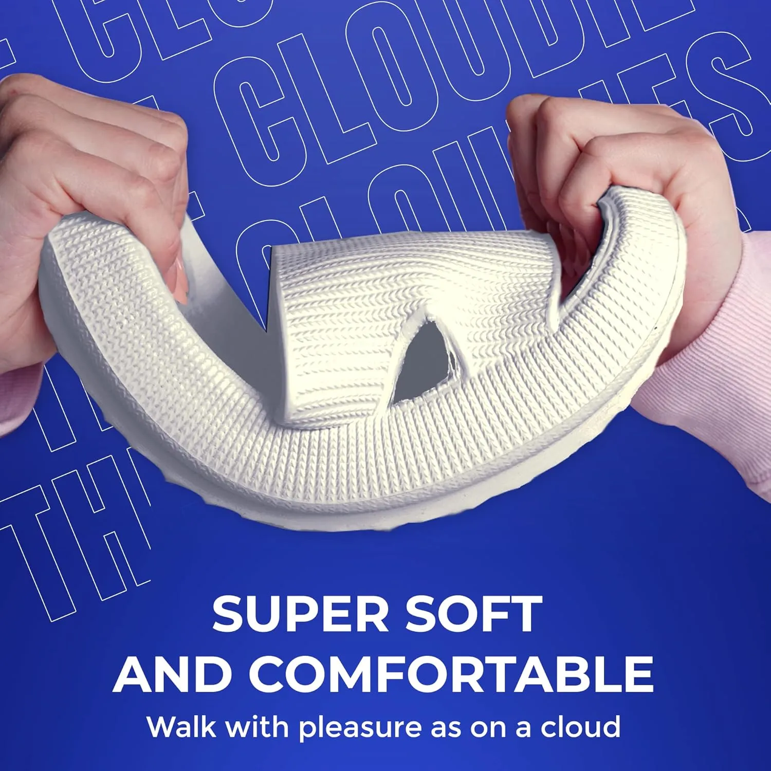 Cloud Slides For Women And Men - Comfy Non Slip Indoors Slippers For Shower Spa Pool College Outdoors Slides - Soft And Cozy Open Toe House Sandals Thick Soles