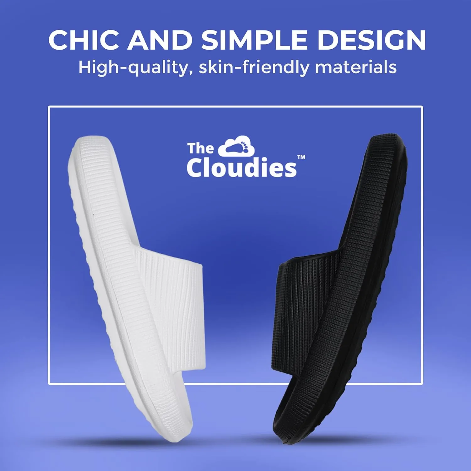 Cloud Slides For Women And Men - Comfy Non Slip Indoors Slippers For Shower Spa Pool College Outdoors Slides - Soft And Cozy Open Toe House Sandals Thick Soles