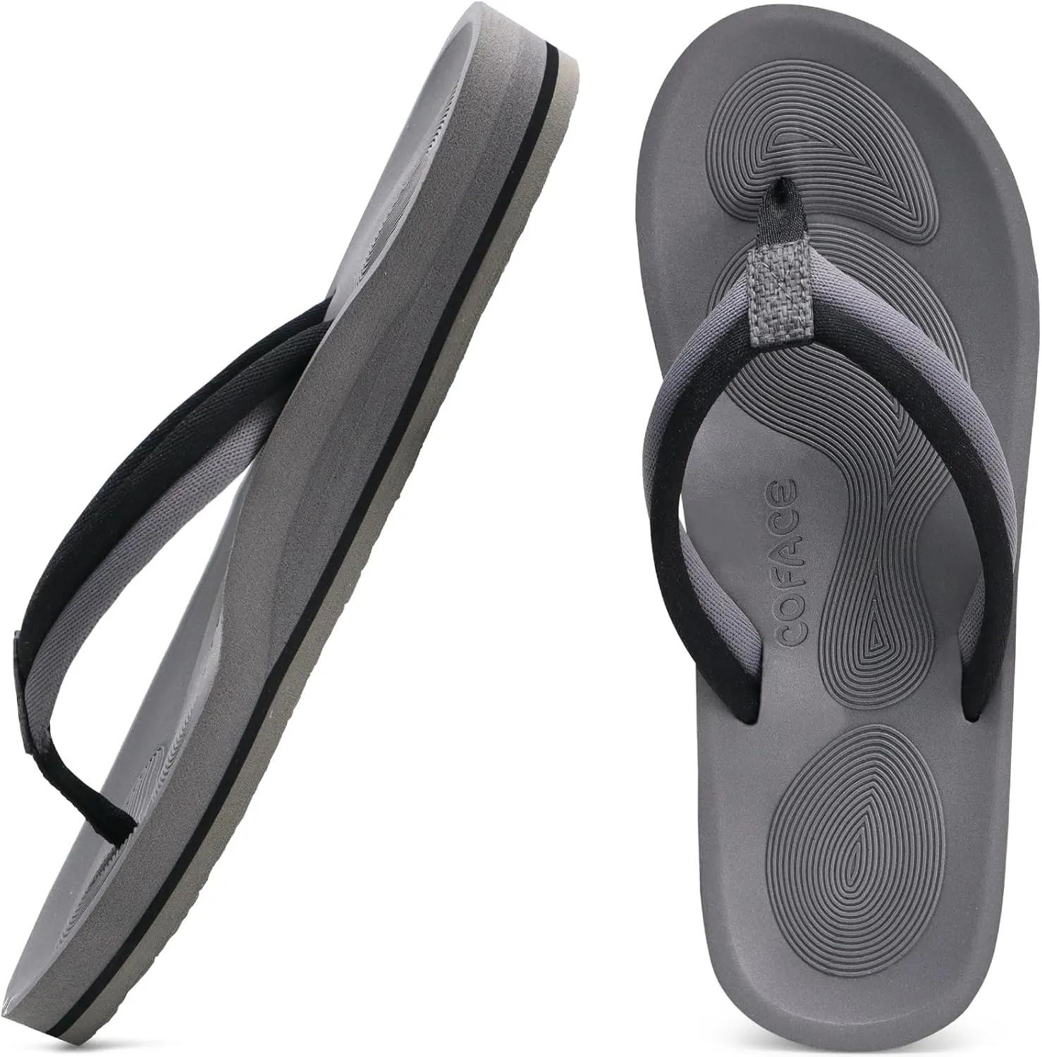 COFACE Flip Flops For Women with Arch Support Comfortable Woman Thong-Sandals Yoga Mat Lightweight Orthopedic Womens Flip-Flop