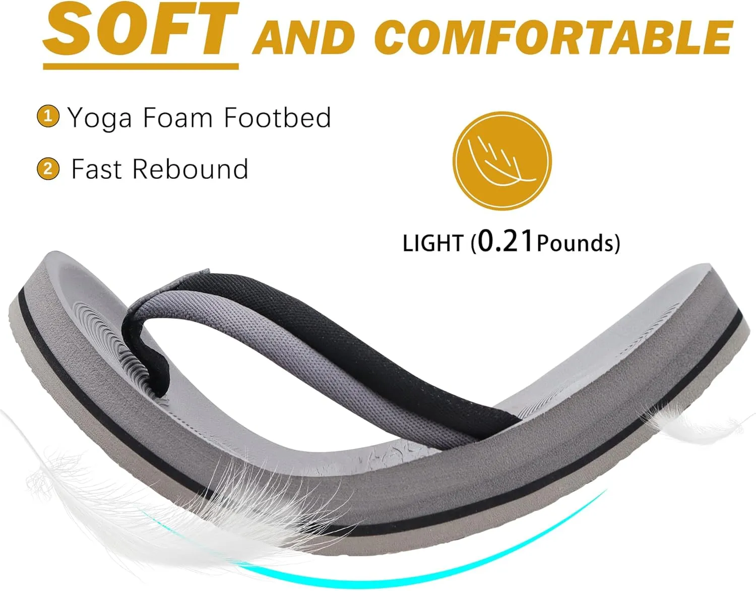 COFACE Flip Flops For Women with Arch Support Comfortable Woman Thong-Sandals Yoga Mat Lightweight Orthopedic Womens Flip-Flop