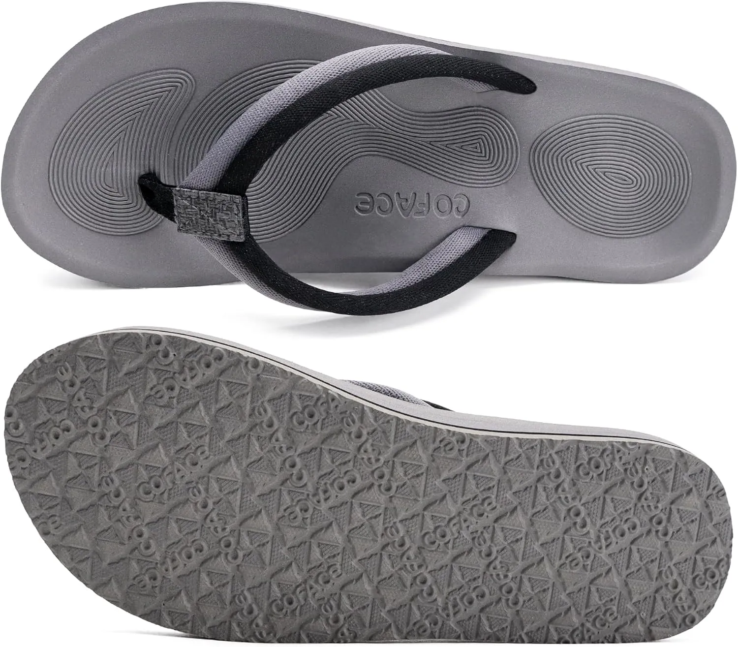 COFACE Flip Flops For Women with Arch Support Comfortable Woman Thong-Sandals Yoga Mat Lightweight Orthopedic Womens Flip-Flop