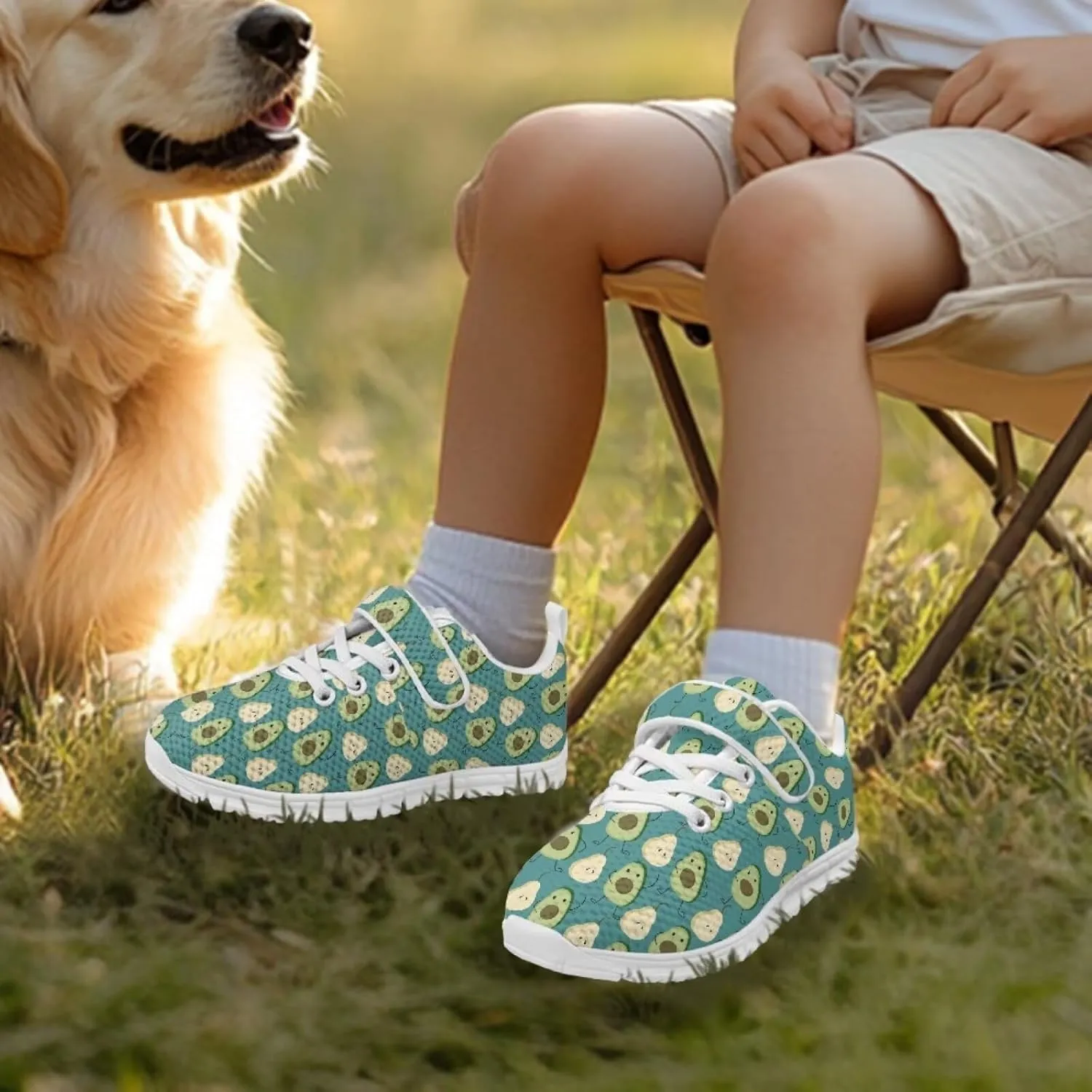 Coloranimal Kids Sneakers Walking Shoes Sports Shoes for Girls Slip On Sneakers Running Shoes Single Buckle Lace Up Shoes