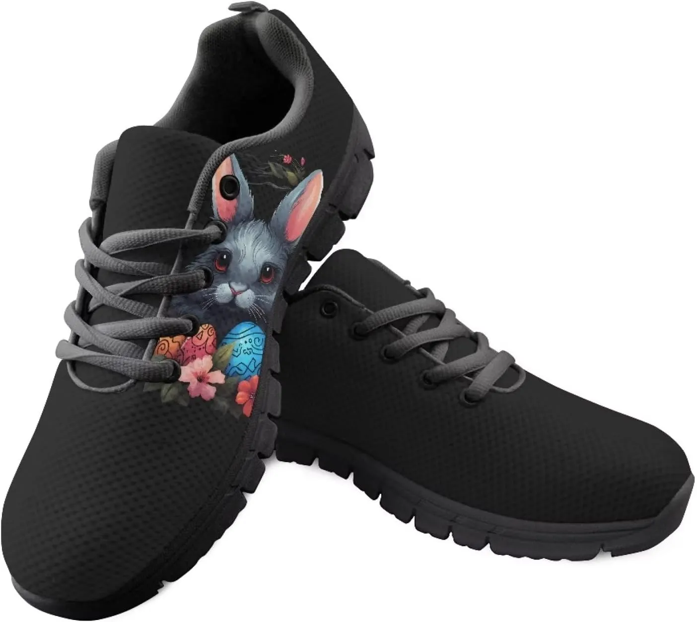 Coloranimal Road Running Sneakers for Unisex Women Men Lace-up Athletic Trainers Footwear
