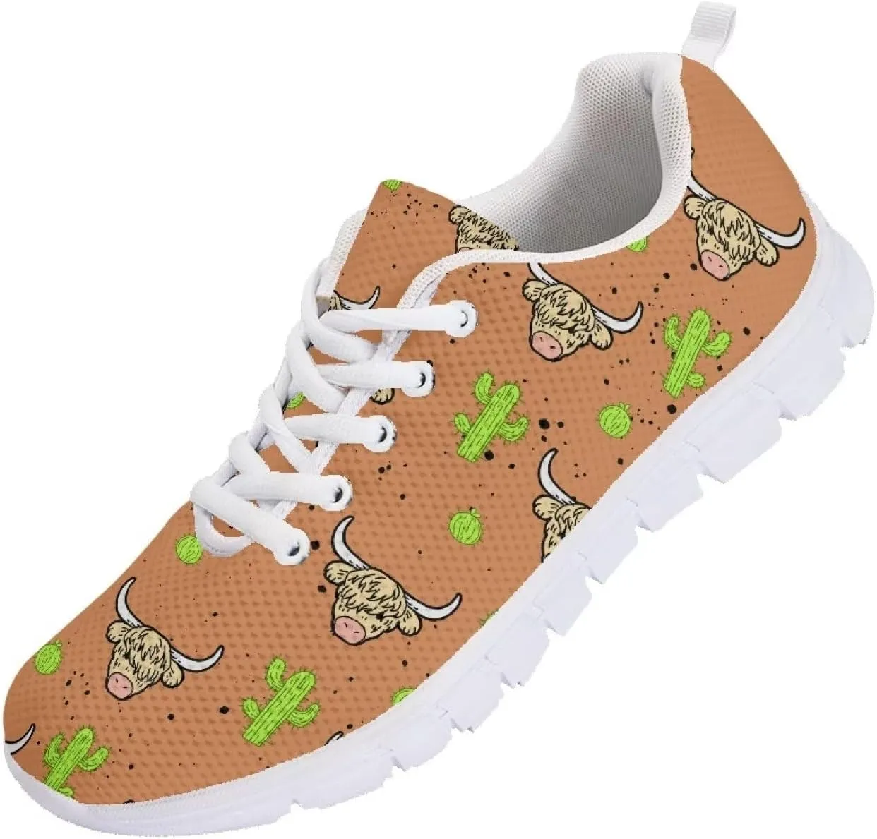 Coloranimal Spring Summer Gift Flats for Women Men Running Walking Sneakers