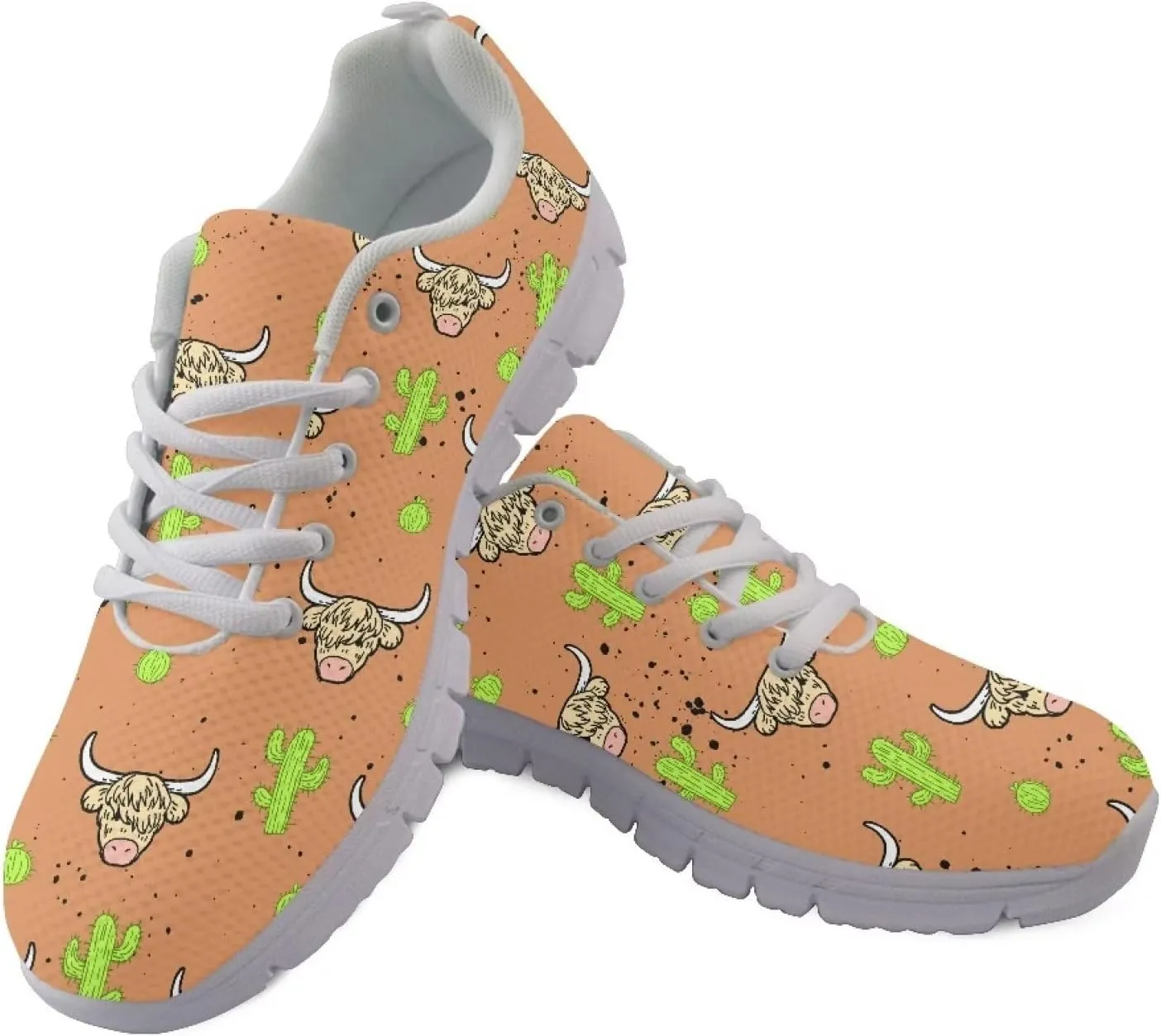Coloranimal Spring Summer Gift Flats for Women Men Running Walking Sneakers