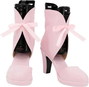 Comic Mimori Byakuya Cosplay Shoes Anime Magic Princess High Heel Bow Wedding Bridal Pumps Halloween Carnival Party Props