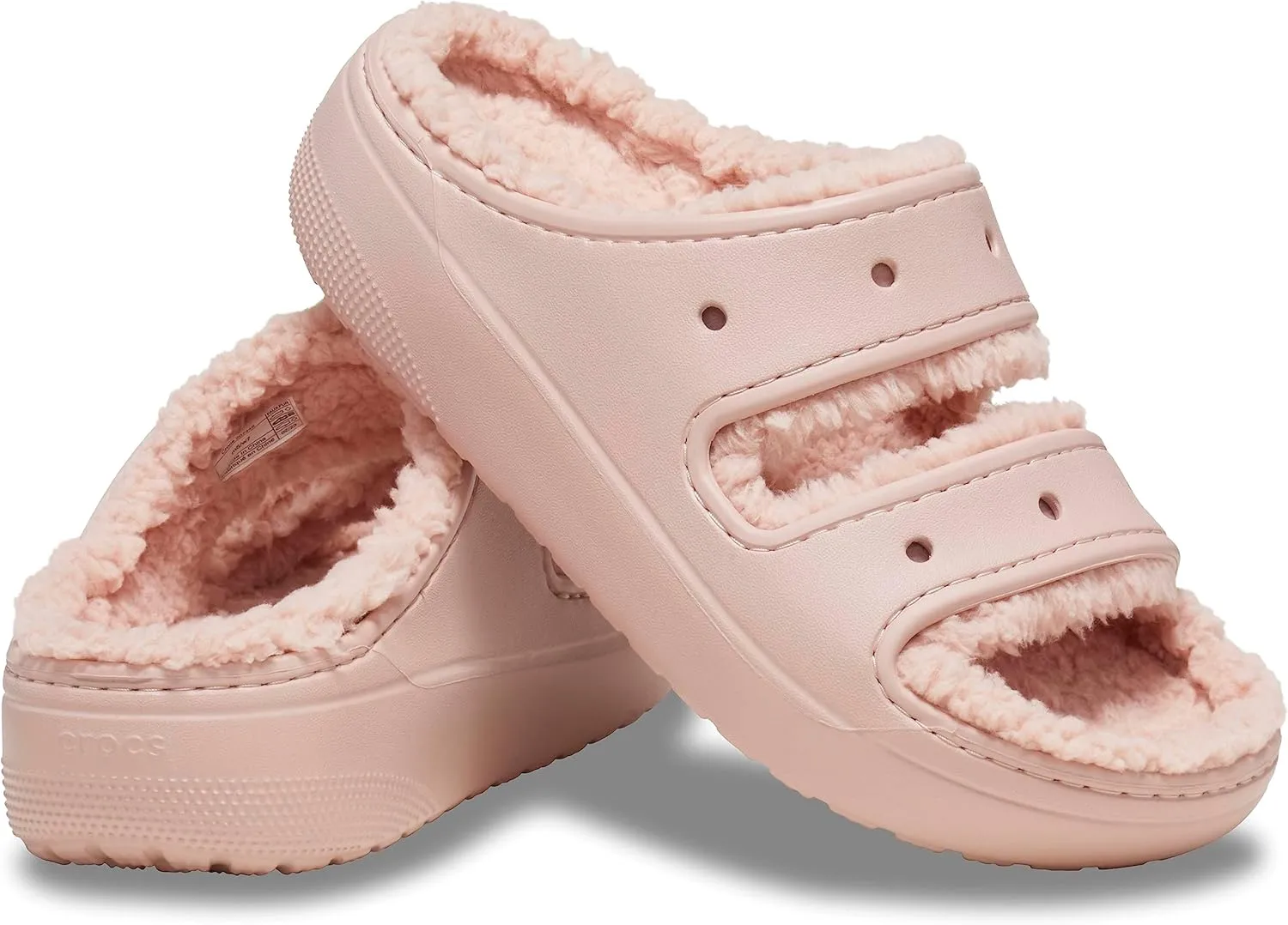 Crocs Unisex-Adult Classic Cozzzy Platform Sandals | Fuzzy Slippers Slide