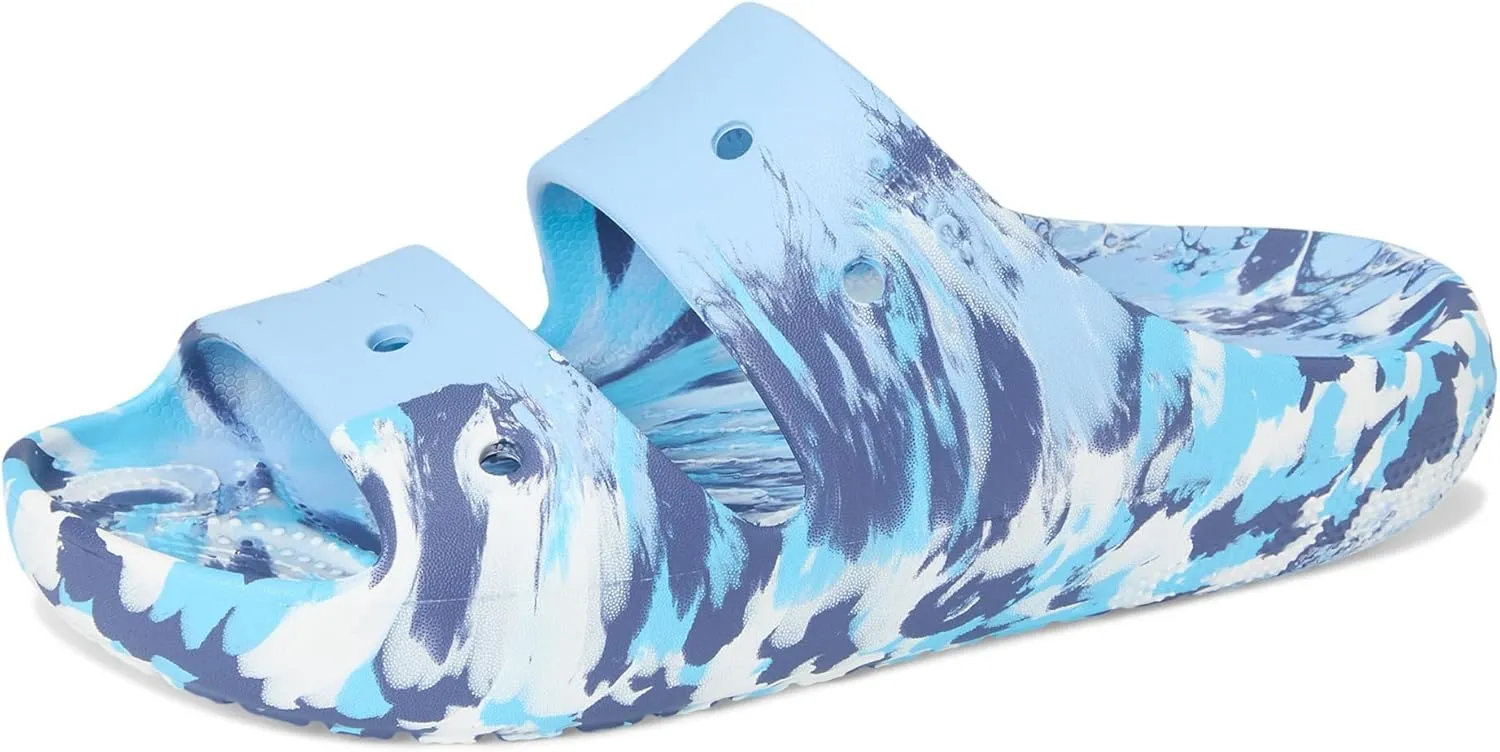 Crocs Unisex-Adult Classic Marbled Sandals Slide
